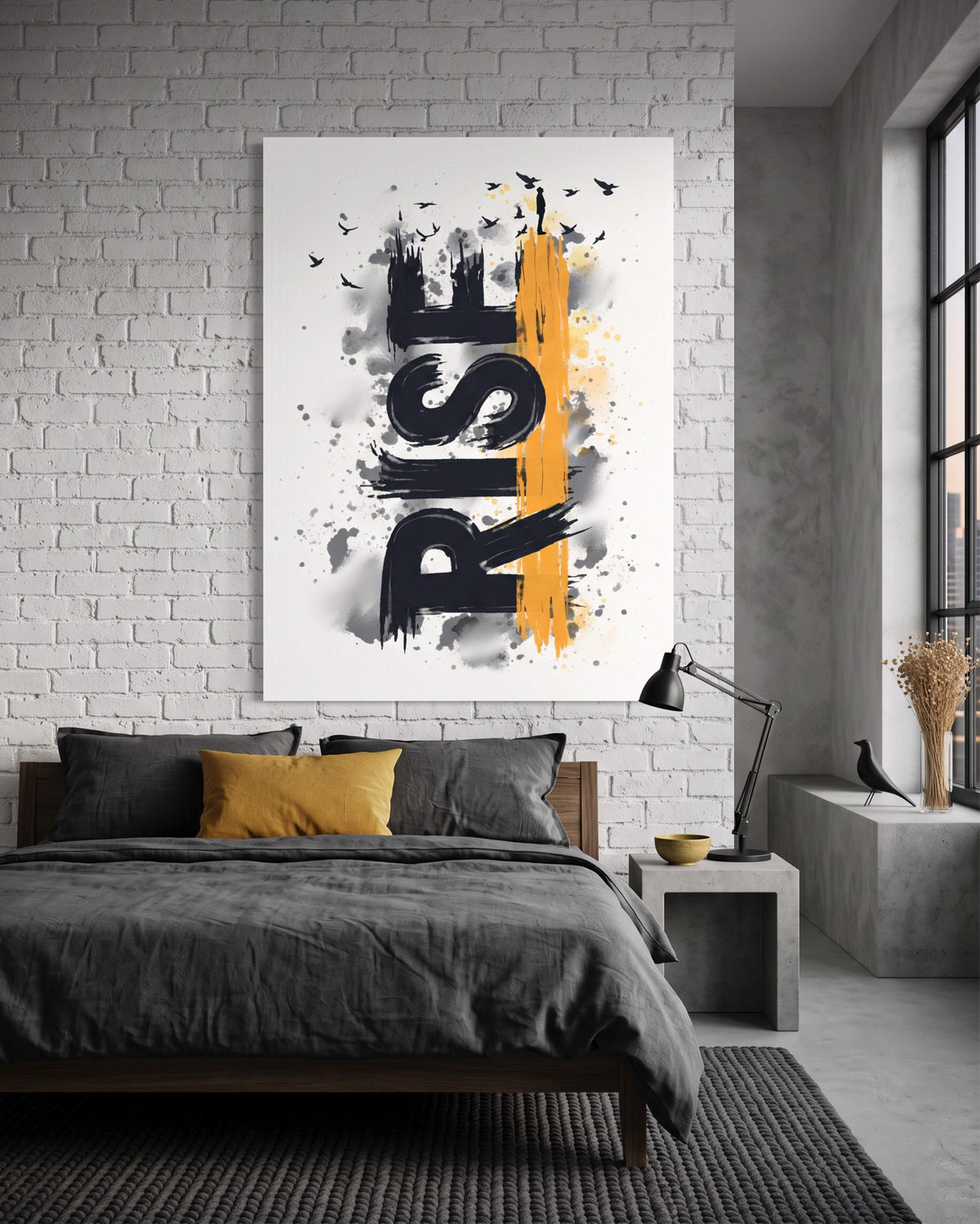 Rise Poster | Motivational Wall Art | Inspirational Quote Print | Positive Mindset Decor | Growth Art