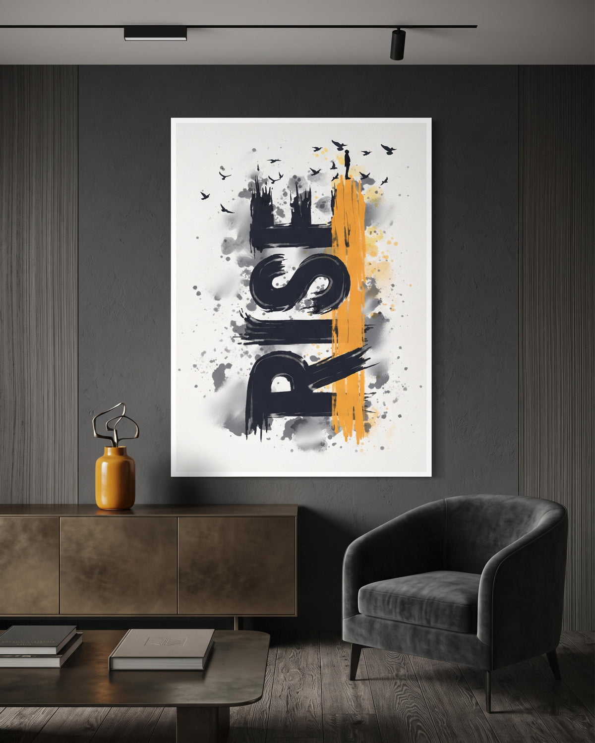 Rise Poster | Motivational Wall Art | Inspirational Quote Print | Positive Mindset Decor | Growth Art