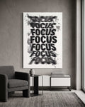 Focus Poster | Motivational Wall Art | Productivity Quote Print | Office Decor | Minimalist Inspirational Art