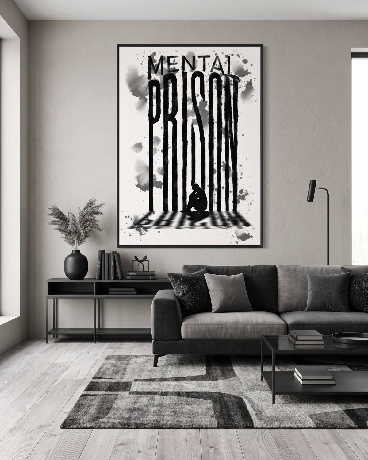 Mental Prison Wall Art | Mental Health Typography Print | Inspirational Healing Poster | Minimalist Motivational Decor
