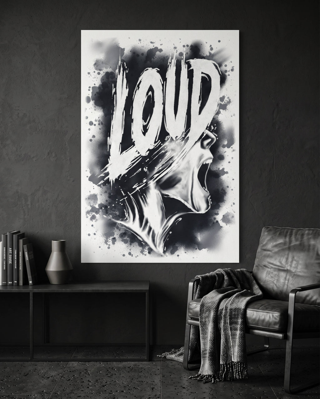 Loud Typography Print | Expressive Mental Health Poster, Emotional Release Artwork