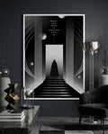 What You Seek Is Seeking You Poster | Rumi Quote Black and White Art Print