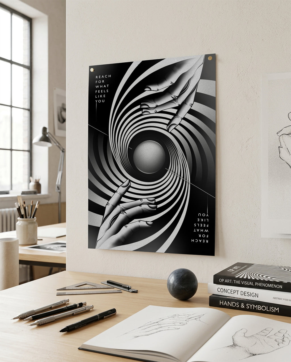 Reach for What Feels Like You - Hands Poster