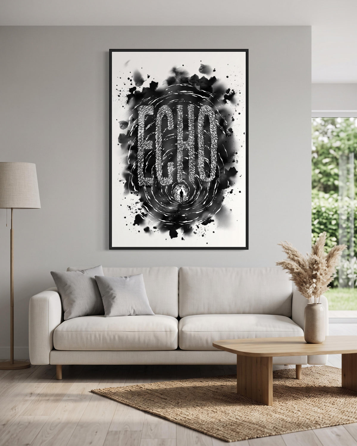 Echo Surreal Art Print | Dark Abstract Optical Illusion Poster